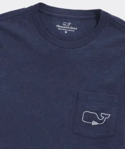 Vineyard Vines Lacrosse Stick Whale Long-Sleeve Pocket Tee< Tees