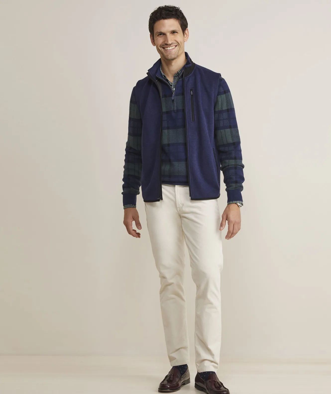 Vineyard Vines Mountain Sweater Fleece Vest< Jackets & Vests