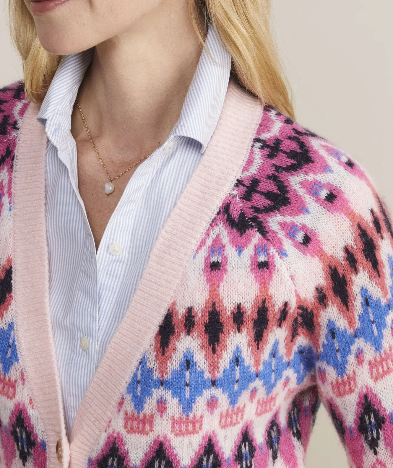 Vineyard Vines Patchwork Fair Isle Mockneck Sweater< Sweaters