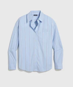 Vineyard Vines Poplin Button-Front Raglan Top< Womens|Shirts & Tops