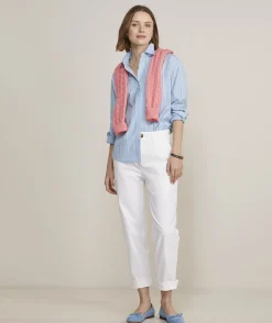 Vineyard Vines Poplin Button-Front Raglan Top< Womens|Shirts & Tops
