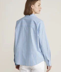 Vineyard Vines Poplin Button-Front Raglan Top< Womens|Shirts & Tops