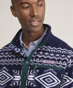 Vineyard Vines Printed Harbor Fleece Quarter-Snap< Sweatpants & Sweatshirts