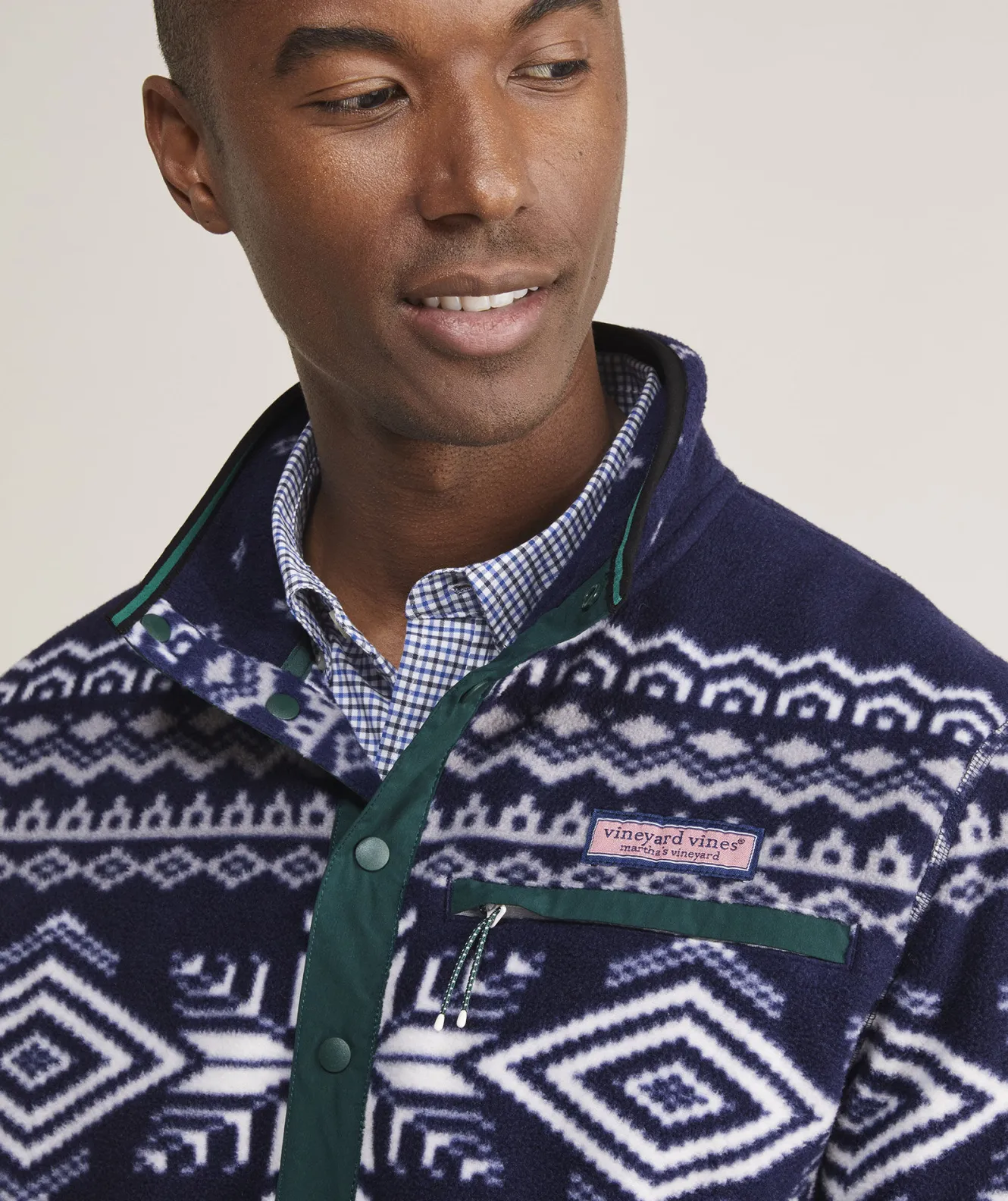 Vineyard Vines Printed Harbor Fleece Quarter-Snap< Sweatpants & Sweatshirts