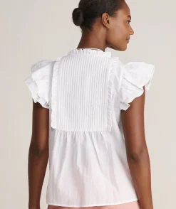 Vineyard Vines Quilted Ruffle Sleeve Top< Shirts & Tops