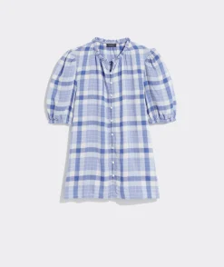 Vineyard Vines Ruffle Neck Puff-Sleeve Top< Shirts & Tops