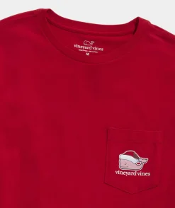 Vineyard Vines Santa Whale Long-Sleeve Pocket Tee< Tees