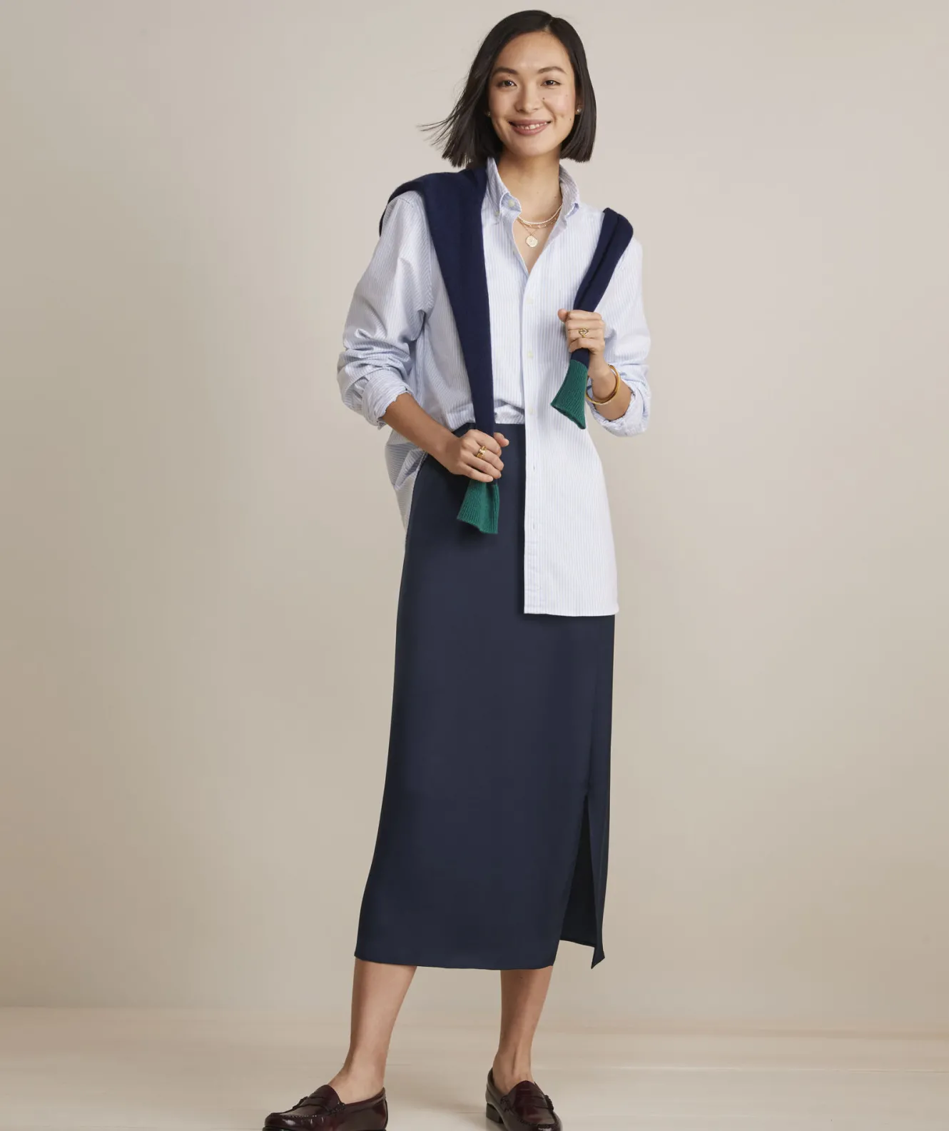 Vineyard Vines Satin Midi Slip Skirt< Dresses & Skirts