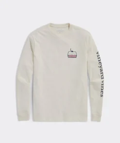 Vineyard Vines Ski Lift Logo Box Long-Sleeve Tee< Tees