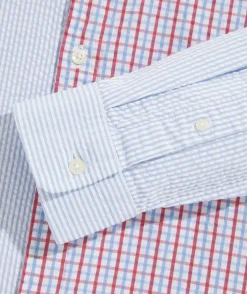 Vineyard Vines Stretch Seersucker Mixed Shirt< Button-Down Shirts
