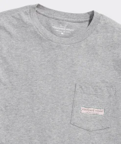Vineyard Vines String Lights Logo Box Long-Sleeve Pocket Tee< Tees