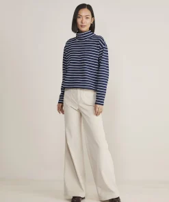 Vineyard Vines Striped Jamestown Funnel-Neck Tee< Tees