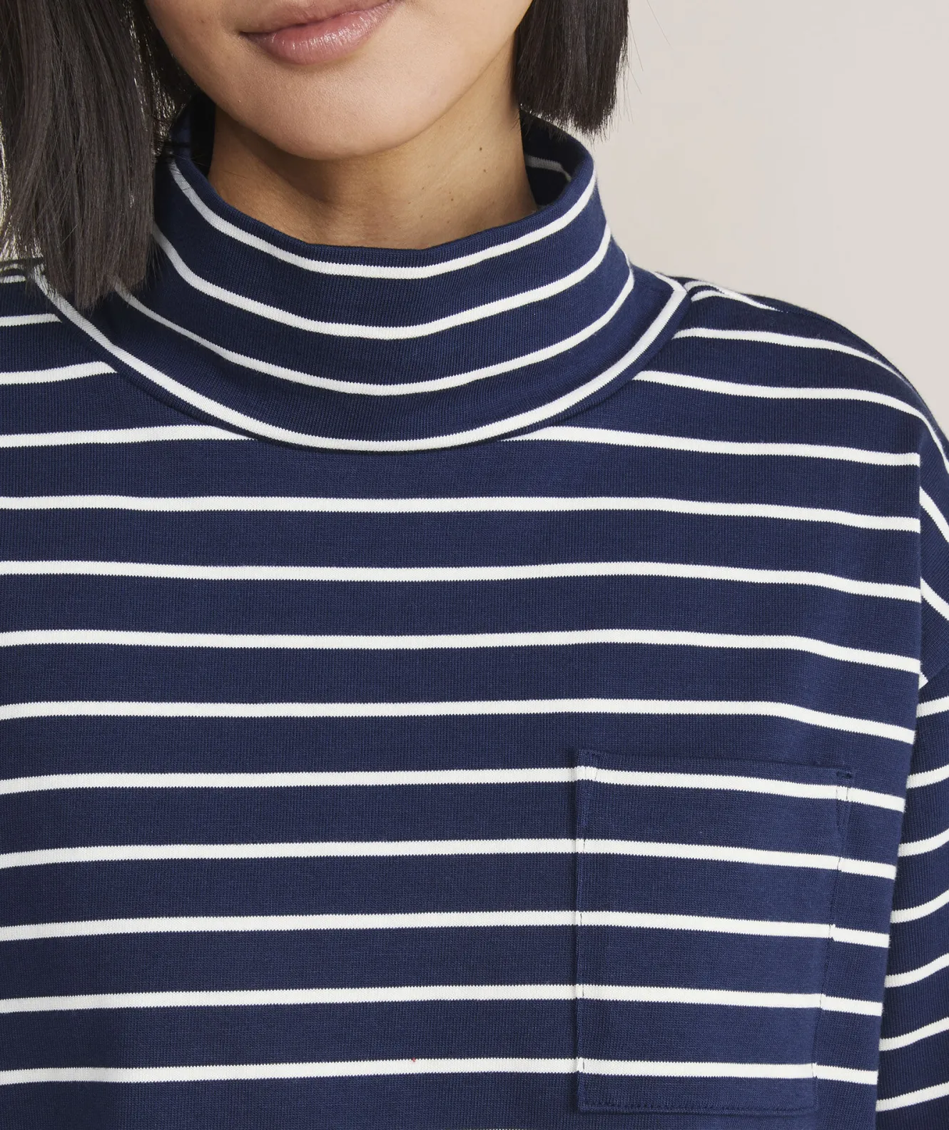 Vineyard Vines Striped Jamestown Funnel-Neck Tee< Tees