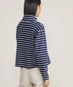Vineyard Vines Striped Jamestown Funnel-Neck Tee< Tees