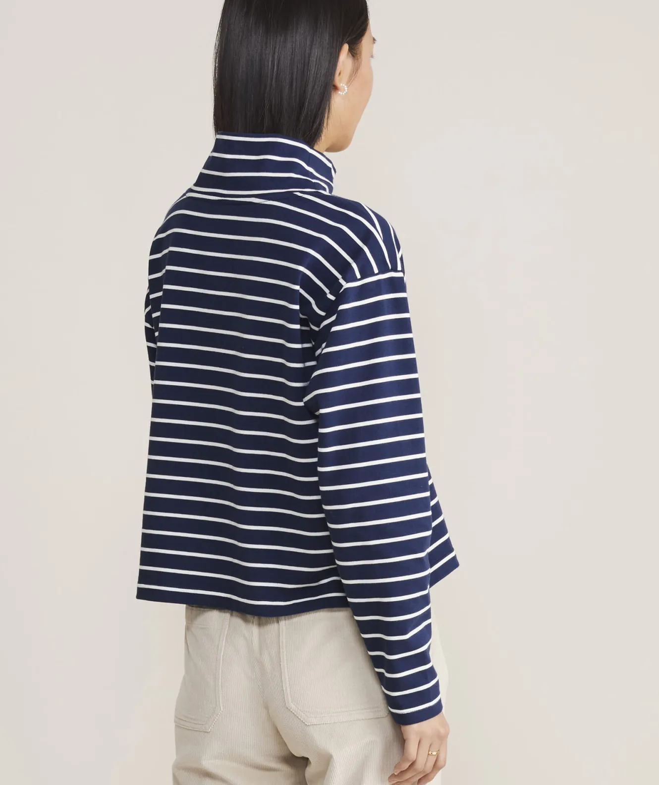 Vineyard Vines Striped Jamestown Funnel-Neck Tee< Tees
