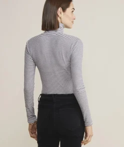 Vineyard Vines Striped Jamestown Mockneck Tee< Tees