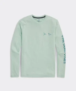 Vineyard Vines Textured Wahoo Long-Sleeve Dunes Tee< Tees