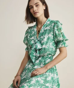 Vineyard Vines Toile Tie-Neck Midi Dress< Dresses & Skirts