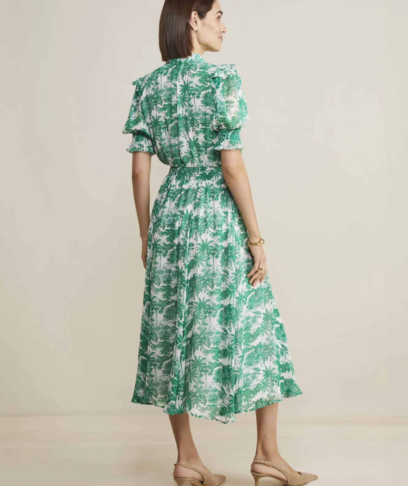 Vineyard Vines Toile Tie-Neck Midi Dress< Dresses & Skirts