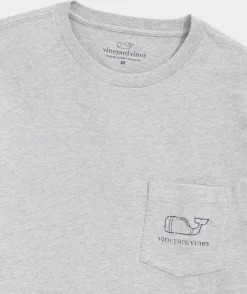 Vineyard Vines Vintage Football Whale Long-Sleeve Pocket Tee< Tees