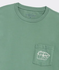 Vineyard Vines Vintage Tree Whale Long-Sleeve Pocket Tee< Tees