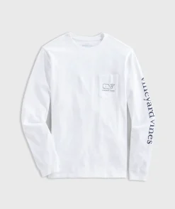 Vineyard Vines Vintage Whale Long-Sleeve Pocket Tee< Tees
