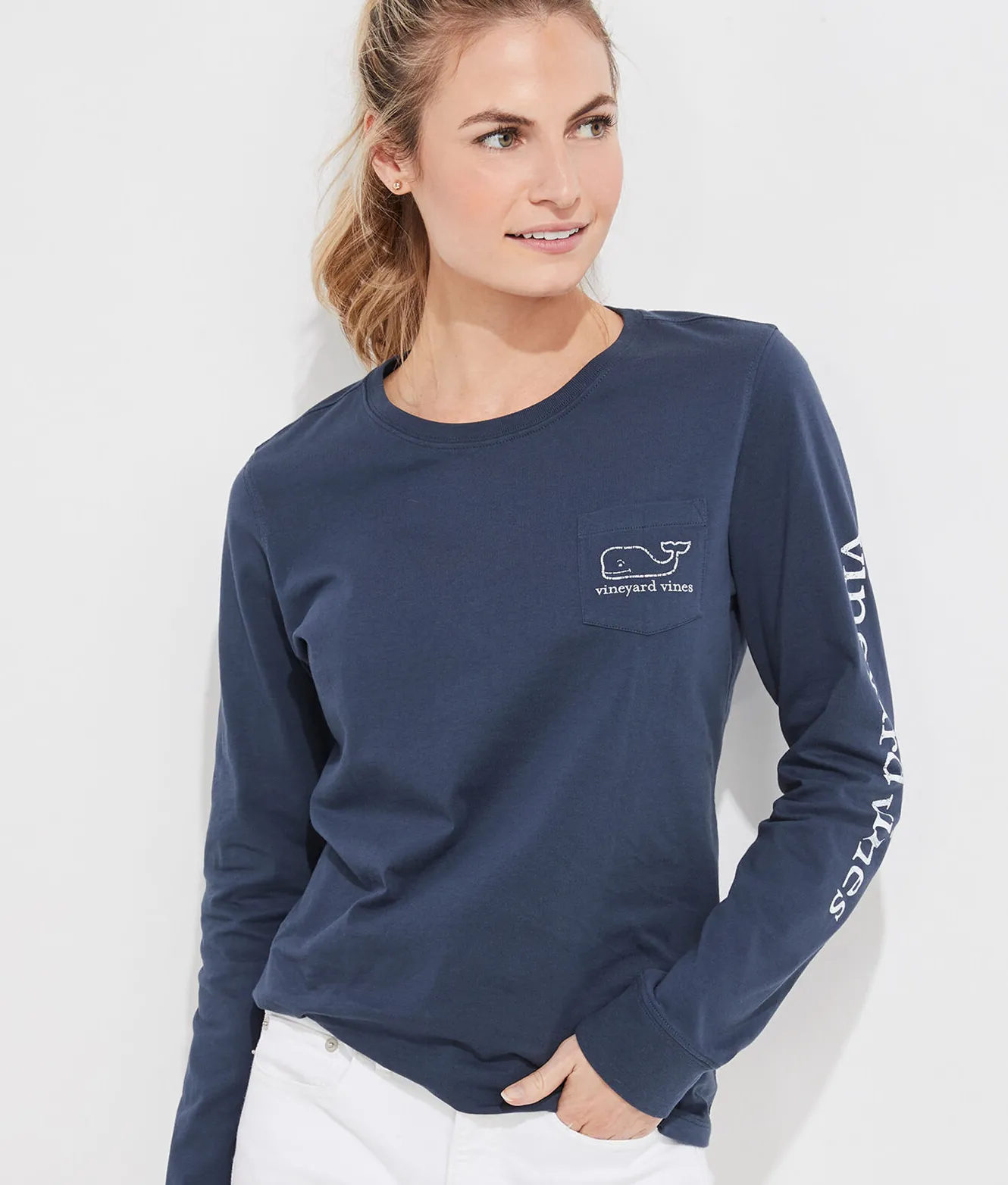 Vineyard Vines Vintage Whale Long-Sleeve Tee< Tees