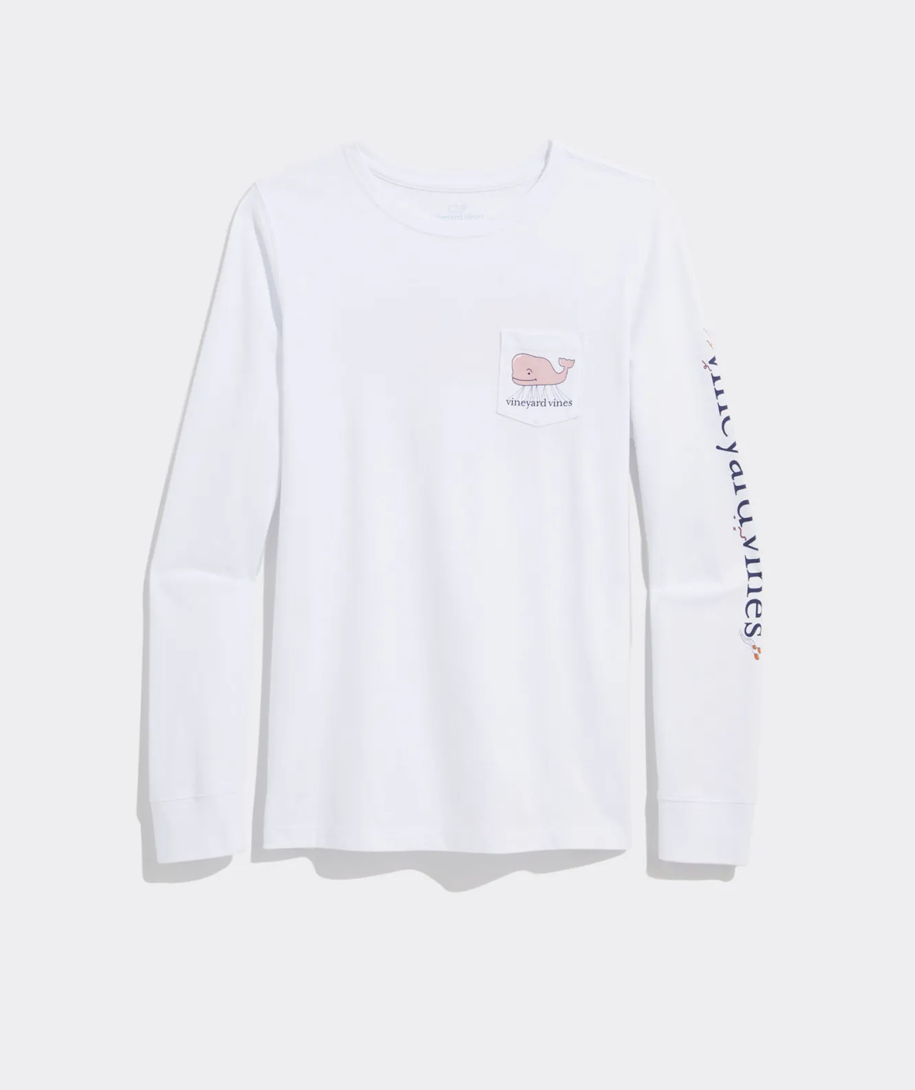 Vineyard Vines Watercolor Mrs. Claus Whale Long-Sleeve Pocket Tee< Tees